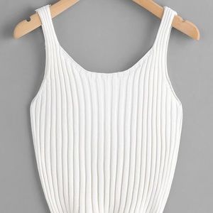 White small tank top